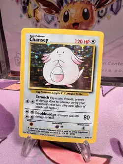 Chansey 3/102 Holo Rare - Pokemon Base Set - Vintage WOTC MP - Image 3