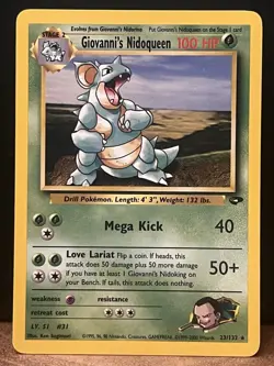 Giovanni's Nidoqueen 23/132 Gym Challenge Vintage Pokemon WoTc - Image 1