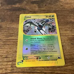 2003 Pokemon TCG Zubat 117/144 Skyridge Reverse Holo - Image 3