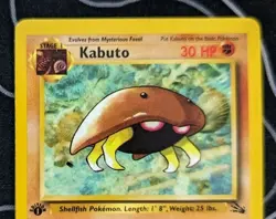 Kabuto 50/62 1st Edition Fossil Set Pokemon Tcg Card Vintage Wotc Near Mint - Image 2