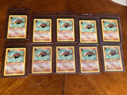 Lot of 10 - Kabuto 1st Edition Fossil 50/62 Pokemon Cards All Near Mint NM - Image 1