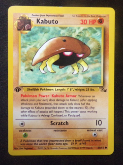 Kabuto (1st Edition) - Fossil 50/62 WotC Pokemon Card - Image 1