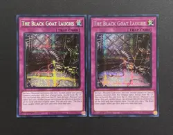2025 YUGIOH MP25 1ST ED SECRET RARE THE BLACK GOAT LAUGHS X2 NM SET - Image 1