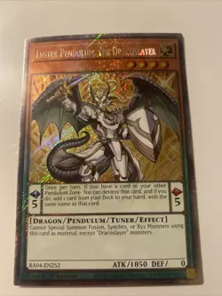 Yugioh! Luster Pendulum, the Dracoslayer (Platinum Secret Rare) 1st Edition - Image 3