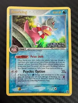 Pokemon TCG Slowking EX Delta Species 28/113 Reverse Holo Rare Stamped Heavy DMG - Image 1