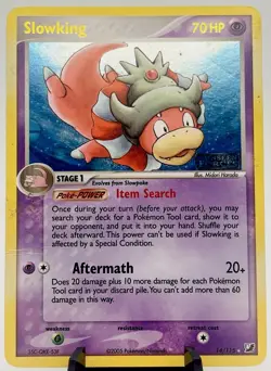 Pokemon TCG Slowking 14/115 EX Unseen Forces Holo Rare Stamped Vintage 2005 - Image 1