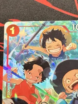 One Piece OP13-007 Ace & Sabo & Luffy SR (Alternate Art) Carrying On His Will NM - Image 3