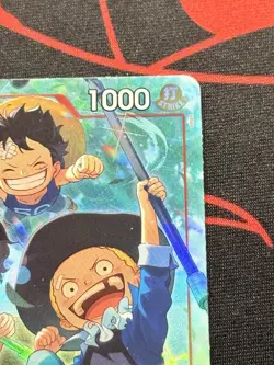 One Piece OP13-007 Ace & Sabo & Luffy SR (Alternate Art) Carrying On His Will NM - Image 4