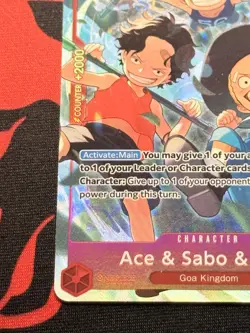 One Piece OP13-007 Ace & Sabo & Luffy SR (Alternate Art) Carrying On His Will NM - Image 5