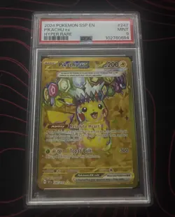 Pokemon Pikachu EX Hyper Rare Card 247/191 Surging Sparks Psa 9 Mint - Image 1
