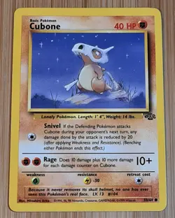 Cubone # 50/64 (Tragosso) Common Jungle von 1999 Pokemon Englisch Mint Vintage - Image 1