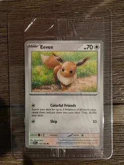 Pikachu 025/165 & Eevee 133/165 Pokemon Together Stamped Promos Sealed SV 151 NM - Image 3