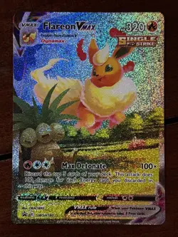 Pokemon Black Star Promo Flareon Vmax SWSH180 Full Art Sword & Shield - Image 1