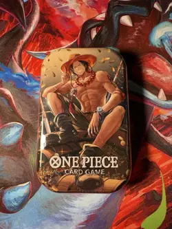 Bandai One Piece Card Game Tin Pack Set Vol.2 Booster Packs Promo Card Ace - Image 1