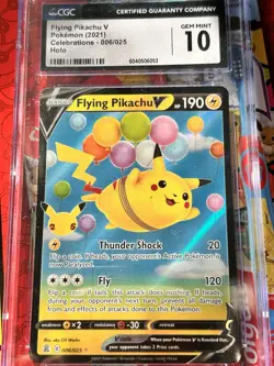 Pokemon Flying Pikachu V Celebrations Holo Card CGC 10 Gem Mint 006/025 TCG - Image 1