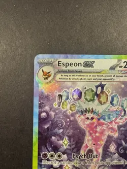 Pokemon TCG Espeon EX Prismatic Evolutions Holo Card 155/131 Near Mint Condition - Image 2