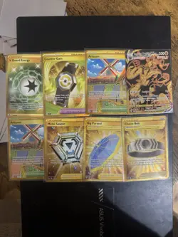 Lot Of (8) Gold Secret Rare Pokemon Cards FROM SWORD & SHIELD ERA NM-MINT - Image 1