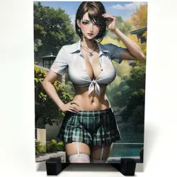 Naruto Shizune Sexy Anime Waifu Girl Doujin Lewd Goddess Glitter Paper Art Card - Image 1