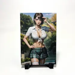 Naruto Shizune Sexy Anime Waifu Girl Doujin Lewd Goddess Glitter Paper Art Card - Image 2