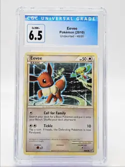EEVEE 2010 POKEMON HEARTGOLD SOULSILVER UNDAUNTED COMMON 48/90 CGC 9.5 Q5650 - Image 1
