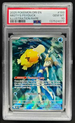2025 Pokemon Destined Rivals Misty's Psyduck #193/182 PSA 10 - Image 1