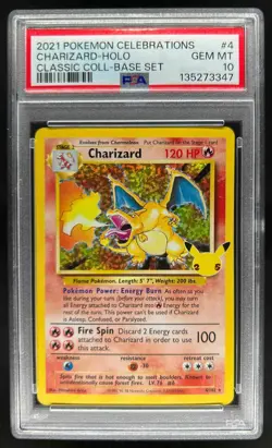 2021 Pokemon SWSH Celebrations Charizard Classic Collection #4/102 PSA 10 - Image 1