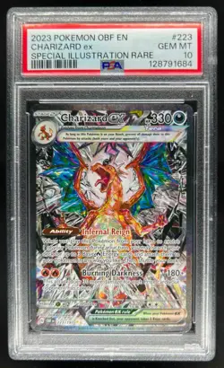 2023 Pokemon SV Obsidian Flames OBF EN Charizard ex #223/197 PSA 10 - Image 1