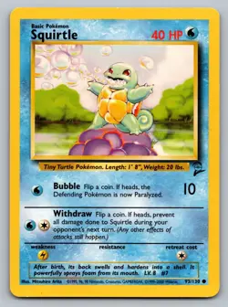 Pokemon TCG Base Set 2 Squirtle 093/130 - Image 1