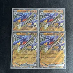 4x Cynthia's Garchomp ex 104/182 Destined Rivals Playset NM Pokemon TCG - Image 1