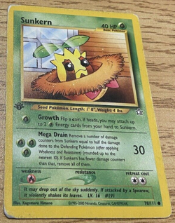 Pokemon TCG Vintage WOTC Neo Genesis [1st Edition] Sunkern 78/111 Common - Image 1