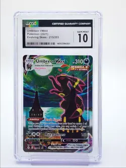 UMBREON VMAX 2021 POKEMON EVOLVING SKIES SECRET RARE 215/203 CGC 10 Q0004 - Image 1