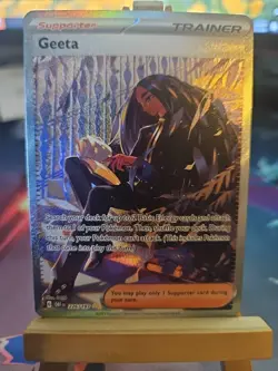 Pokemon TCG Trainer Geeta SIR 226/197 Scarlet & Violet Obsidian Flames NM - Image 1