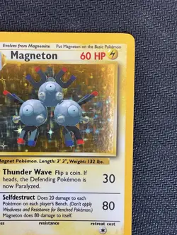 Magneton Base Set Holo Rare 9/102 Pokemon Card 1999 LP MP - Image 4