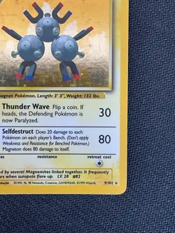 Magneton Base Set Holo Rare 9/102 Pokemon Card 1999 LP MP - Image 5