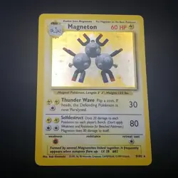 Magneton 9/102 - Holo RARE - VINTAGE WOTC POKEMON CARD - BASE SET - MP - Image 1