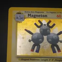 Magneton 9/102 - Holo RARE - VINTAGE WOTC POKEMON CARD - BASE SET - MP - Image 2