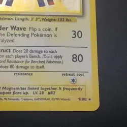 Magneton 9/102 - Holo RARE - VINTAGE WOTC POKEMON CARD - BASE SET - MP - Image 4