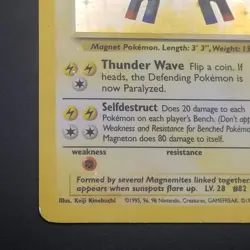 Magneton 9/102 - Holo RARE - VINTAGE WOTC POKEMON CARD - BASE SET - MP - Image 5