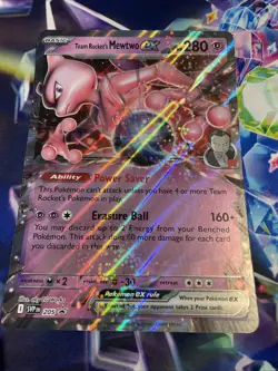 Pokemon TCG Team Rocket’s Mewtwo ex SVP 205 JUMBO Promo Destined Rivals M - Image 1