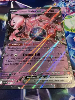 Pokemon TCG Team Rocket’s Mewtwo ex SVP 205 JUMBO Promo Destined Rivals M - Image 2