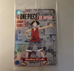 One Piece Monkey D. Luffy US Voyage College Basketball Promo Card UH PRESALE - Image 2