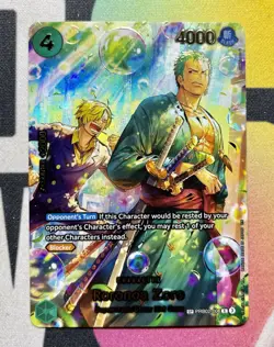 One Piece TCG The Azure Sea's Seven Foil OP-14 Roronoa Zoro PRB02-006 (SP) NM - Image 1