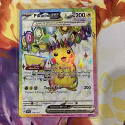 Pikachu EX 219/191 Ultra Rare Full Art Surging Sparks Pokemon Card NM - Image 1