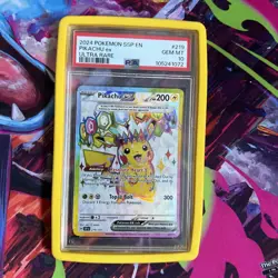 Pikachu EX Holo Full Art Ultra Rare Pokemon Card PSA 10 Surging Sparks 219/191 - Image 1