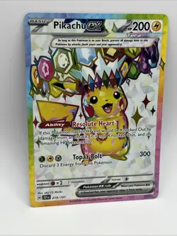 2024 Pokemon SV Surging Sparks • PSA 10 CONTENDER •Pikachu Ex Full Art #219/191 - Image 2
