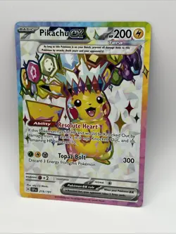 2024 Pokemon SV Surging Sparks • PSA 10 CONTENDER •Pikachu Ex Full Art #219/191 - Image 3