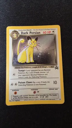 Pokemon TCG Dark Persian Promo1999-2000 #17 Holographic - Image 1