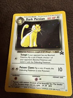 Pokemon TCG Dark Persian Promo1999-2000 #17 Holographic - Image 1