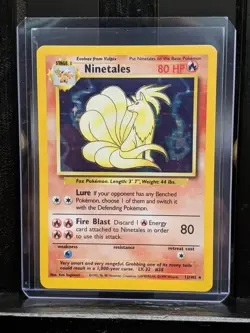 TCG Pokemon Ninetales 12/102 Base Set Holo 1999 WOTC: NM Near Mint Ungraded - Image 1