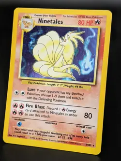 TCG Pokemon Ninetales 12/102 Base Set Holo 1999 WOTC: NM Near Mint Ungraded - Image 3